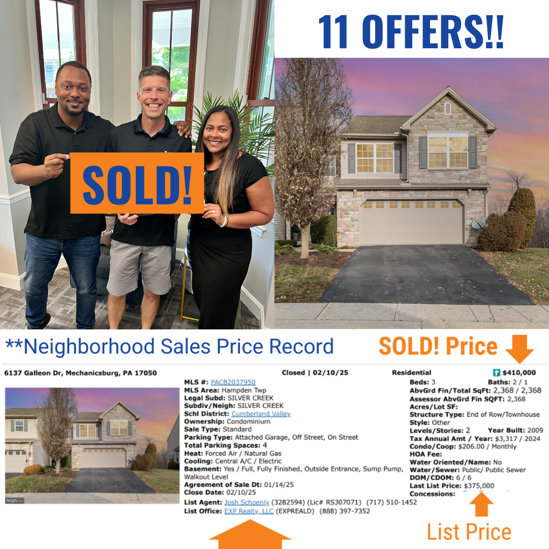 How We Sold This Cumberland Valley Townhome for $20,000 Above Neighborhood Record!